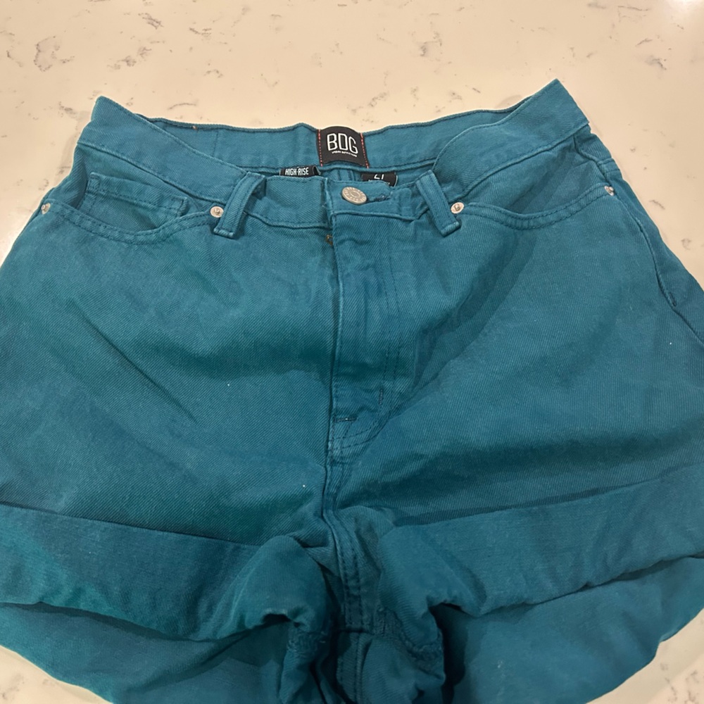 BDG Women's High Waist Shorts - Deep Teal